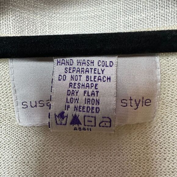 2/$30 Susan Graver Sleeveless Sweater Top Womens 2X Gold Metallic Neutral Office - Picture 7 of 9